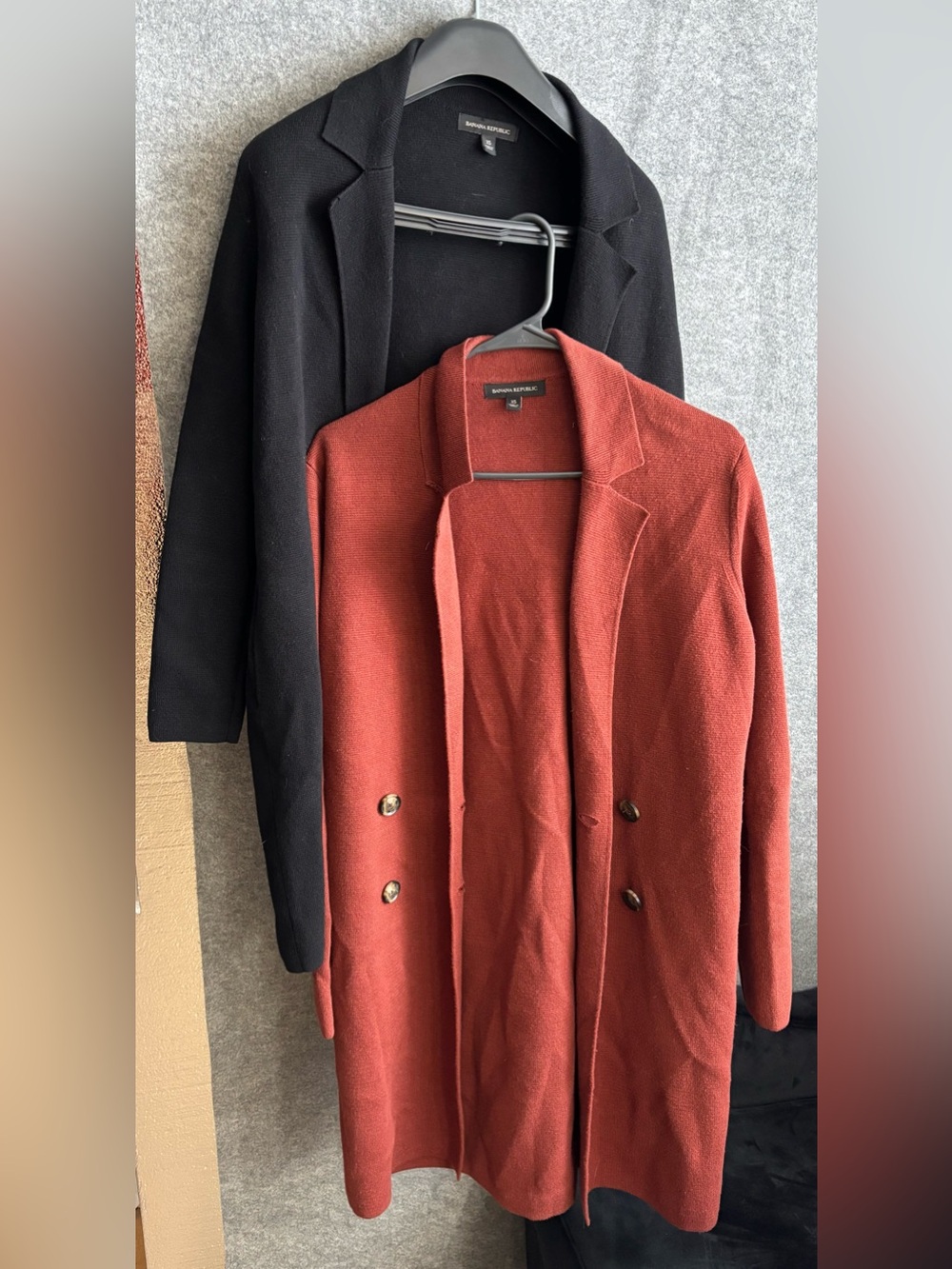 Banana Republic Women’s knit stretch coat, lot of 2